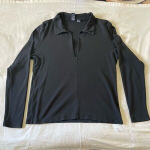Black 3/4 Zip Long Sleeve